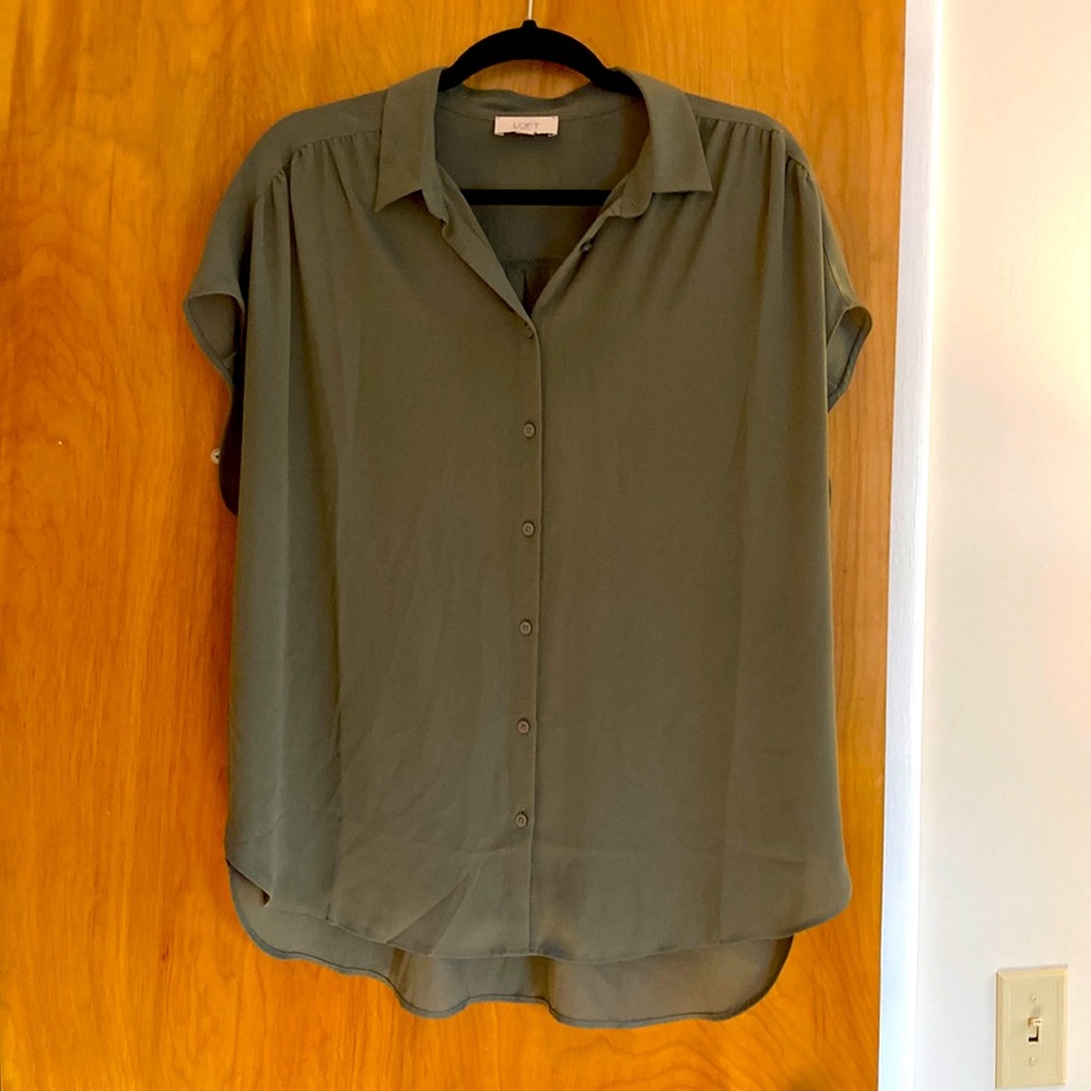 Olive green LOFT blouse